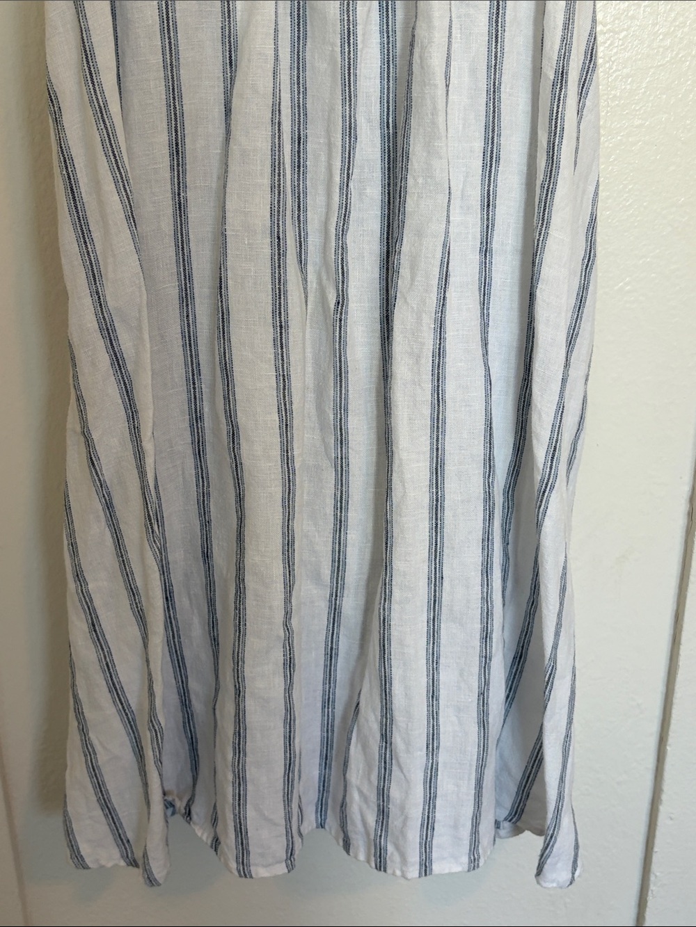 Reformation tagliatelle Blue & White Striped Midi Sundress linen size 2 - Picture 7 of 10